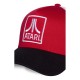 Gorra camionero roja y negra con logo Atari