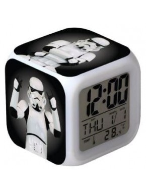 Despertador cúbico Stormtrooper com visor digital