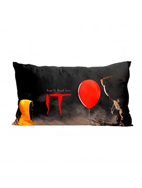 Coussin IT avec design de ballon rouge et texte 'You'll float too'