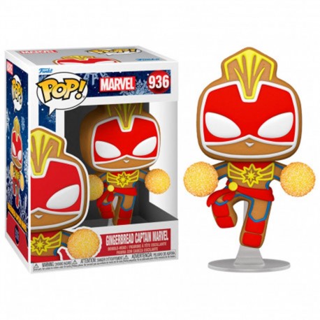 Funko Pop Noël Capitaine Marvel en pain d'épice
