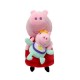 Peluche Peppa Pig avec bébé de 25 cm