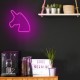Lámpara LED de neón en forma de unicornio rosa