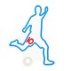 Lámpara Neon LED Forever Plexi con figura de futbolista