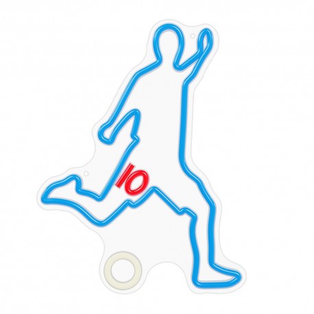 Lámpara Neon LED Forever Plexi con figura de futbolista