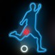 Lámpara Neon LED Forever Plexi con figura de futbolista