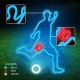 Lámpara Neon LED Forever Plexi con figura de futbolista