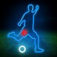 Lámpara Neon LED Forever Plexi con figura de futbolista