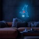 Lámpara Neon LED Forever Plexi con figura de futbolista