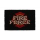 Felpudo Fire Force de fibra de coco con logo