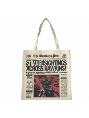 Bolsa Stranger Things en diseño periódico con Demogorgon