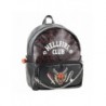 Mochila de Couro Sintético Stranger Things Hellfire Club Preta