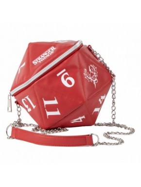 Sac en cuir PU rouge Stranger Things forme dé D20