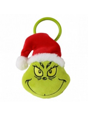 Porte-clés Le Grinch vert avec chapeau de Père Noël