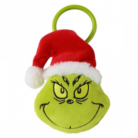 Porte-clés Le Grinch vert avec chapeau de Père Noël