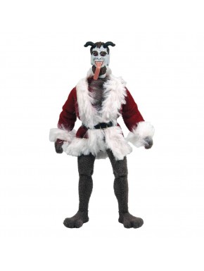 Figura de Krampus de 36 cm con traje rojo y articulación
