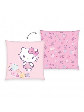 Almohada Hello Kitty rosa 40x40 cm con diseño floral