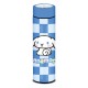 Botella termo de Sanrio Cinnamoroll azul con diseño vichy
