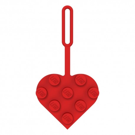 Llavero corazón rojo de silicona LEGO
