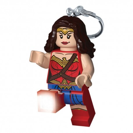 Chaveiro LEGO Mulher Maravilha iluminado 8 cm
