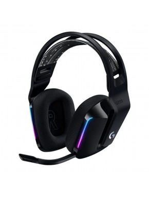 Auriculares inalámbricos negros Logitech G G733 con iluminación RGB