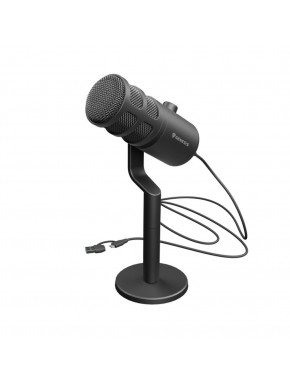 Microfone Genesis Radium 350 no suporte, com conexão USB