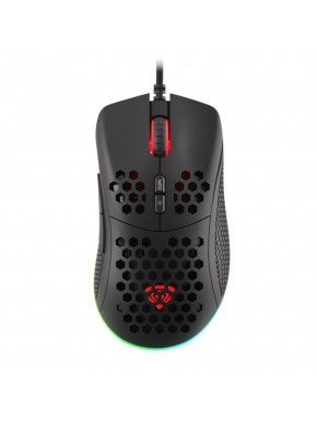 Mouse gaming Genesis Krypton 555 preto com iluminação RGB