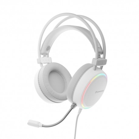 Auriculares Gaming Genesis Neon 613 Mini blancos con iluminación RGB