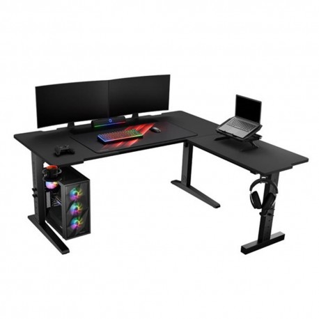 Bureau gaming Genesis Holm Modular 160 noir en L