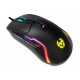 Mouse gamer Krom Kick RGB em preto com iluminação LED