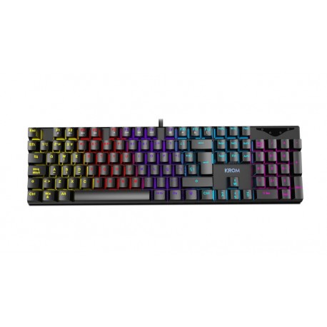 Teclado gaming Krom Kasic com iluminação RGB
