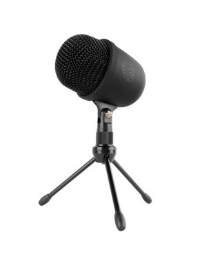 Microfone Gaming Krom Kimu Pro preto com tripé USB