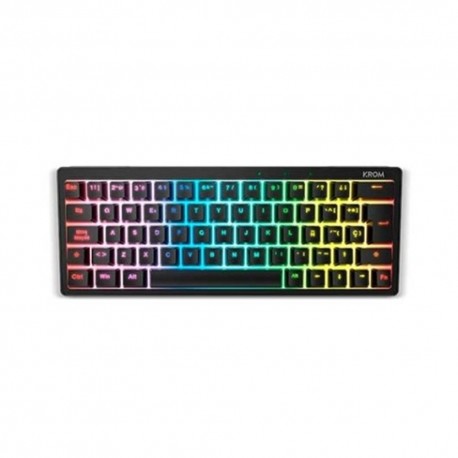 Teclado mecânico gaming Krom Kreator preto com RGB