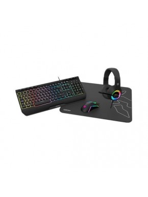Pack gaming Krom Kenya com teclado, rato, auscultadores e tapete