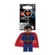 Chaveiro LEGO Superman com luz, traje azul e vermelho