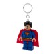 Chaveiro LEGO Superman com luz, traje azul e vermelho