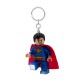 Chaveiro LEGO Superman com luz, traje azul e vermelho