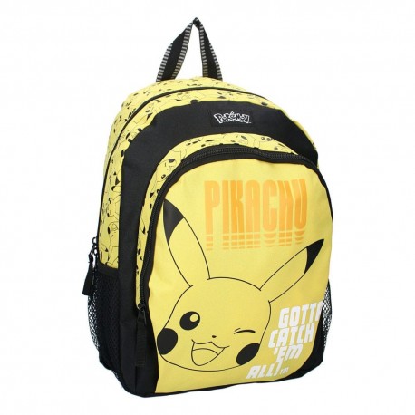 Sac à dos jaune avec Pokémon Pikachu