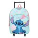 Mochila trolley Lilo & Stitch com design colorido e sistema de rodas