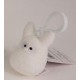 Porte-clés peluche Totoro blanc 6 cm