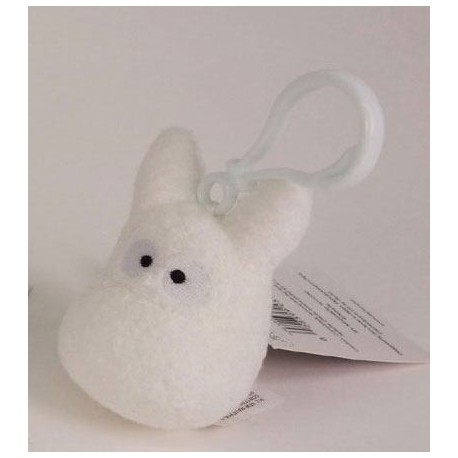 Porte-clés peluche Totoro blanc 6 cm