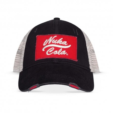 Gorra de béisbol negra Fallout Nuka Cola con logo rojo