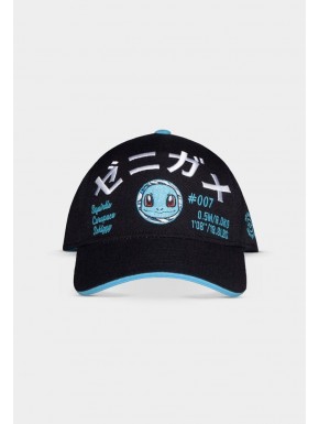Gorra de béisbol negra con Squirtle bordado