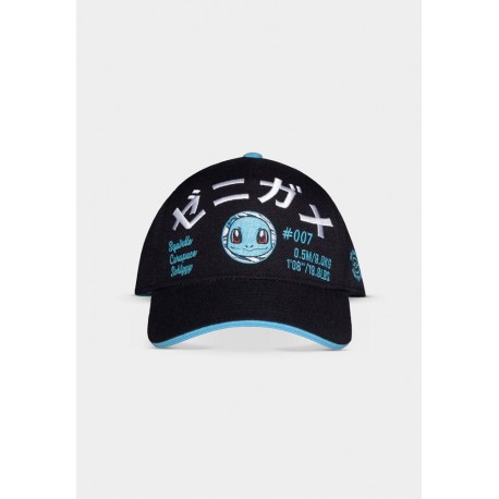 Gorra de béisbol negra con Squirtle bordado