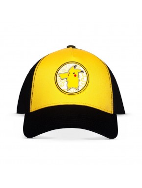 Gorra de béisbol Pikachu de Pokémon amarilla y negra