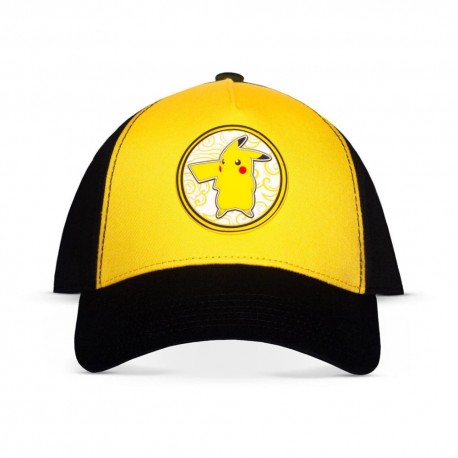 Gorra de béisbol Pikachu de Pokémon amarilla y negra