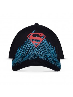 Gorra de béisbol negra con logo de Superman rojo