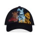 Gorra negra Five Nights at Freddy's con personajes y texto