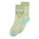 chaussettes Pokémon Évolution d'Evoli en rose, bleu et vert