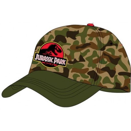 Boné de beisebol camo com logo de Jurassic Park