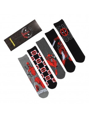 Pack de 5 calcetines de Deadpool Marvel